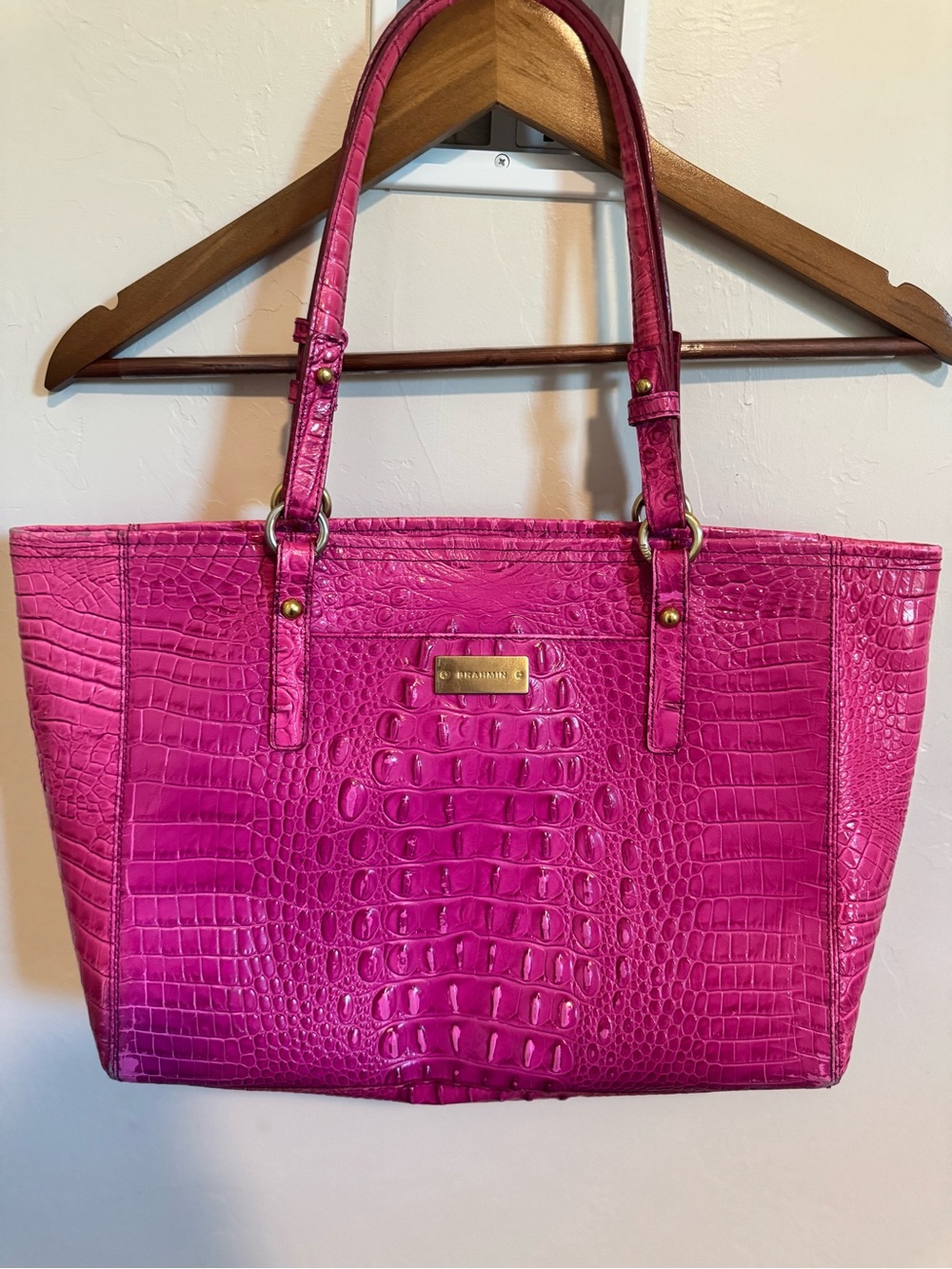 Brahmin Hot Pink Medium Asher tote